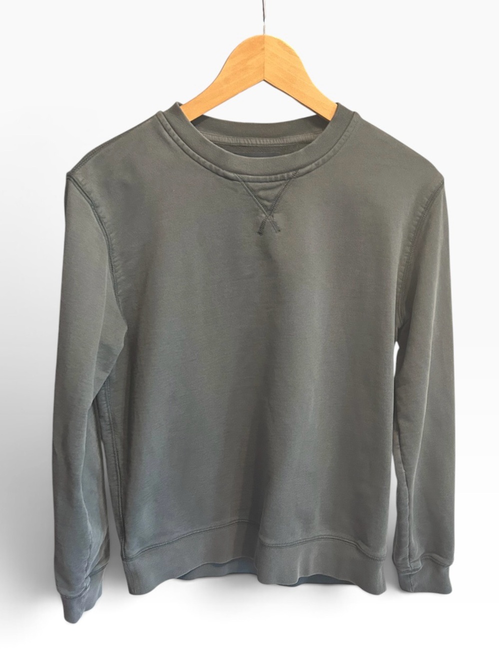 Everlane Uniform Classic French Terry Crew Sweatshirt Grey/Sage Men’s